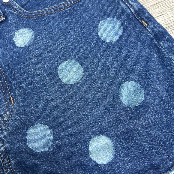 NEW Madewell The Perfect Jean Shorts Polka Dot Edition 100% Cotton Blue Sz 28 - Picture 4 of 10